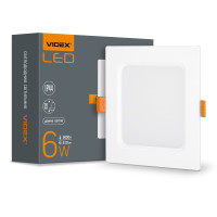 LED светильник встроенный квадрат VIDEX VL-DLBS-065 6W 5000K 220V