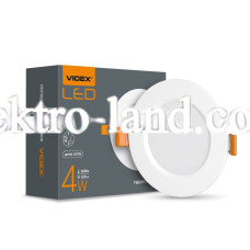 LED светильник встроенный круглый VIDEX VL-DLBR-045 4W 5000K 220V VL-DLBR-045