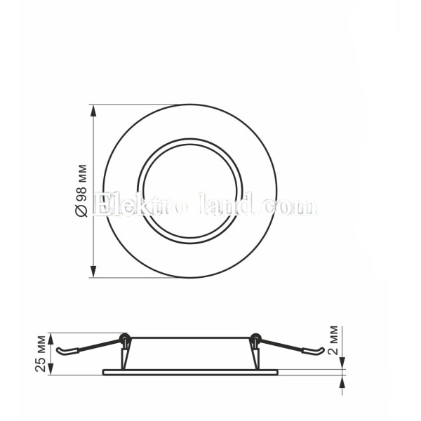 LED светильник встроенный круглый VIDEX VL-DLBR-045 4W 5000K 220V VL-DLBR-045