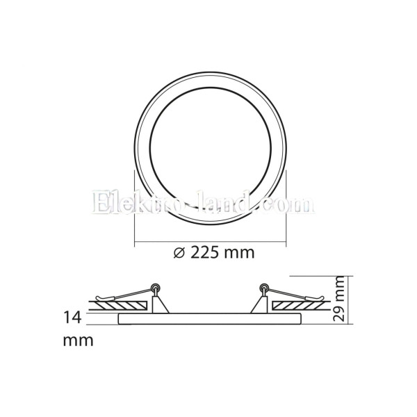 LED светильник встроенный круглый VIDEX VL-DLBR-045 4W 5000K 220V VL-DLBR-045