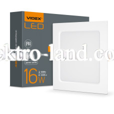 LED светильник встроенный квадрат VIDEX VL-DLBS-165 16W 5000K 220V