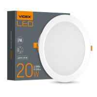 LED светильник встроенный круглый VIDEX VL-DLBR-205 20W 5000K 220V 