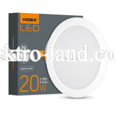 LED светильник встроенный круглый VIDEX VL-DLBR-205 20W 5000K 220V 