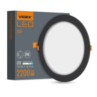 LED светильник встроенный круглый VIDEX VL-DLBR-205B 20W 5000K 220V черный