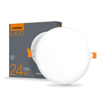 LED светильник безрамочный круглый врезной VIDEX 24W 4100K VL-DLFR-244