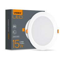 LED светильник встроенный круглый VIDEX VL-DLBR-155 15W 5000K 220V 