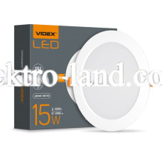 LED светильник встроенный круглый VIDEX VL-DLBR-155 15W 5000K 220V 