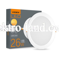 LED светильник встроенный круглый VIDEX VL-DLBR-265 26W 5000K 220V 