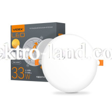 LED светильник безрамочный круглый врезной VIDEX 33W 4100K VL-DLFR-334