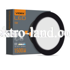 LED светильник встроенный круглый VIDEX VL-DLBR-155B 15W 5000K 220V черный
