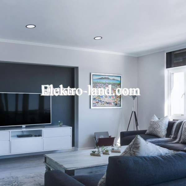 LED светильник встроенный круглый VIDEX VL-DLBR-205B 20W 5000K 220V черный
