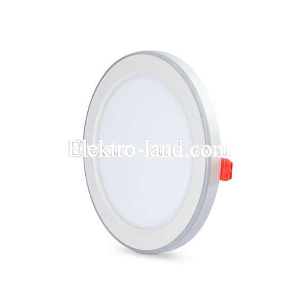 LED светильник встроенный с декоративной подсветкой VIDEX DL4R 12W+4W 5000K+2700K 220V VL-DL4R-1252