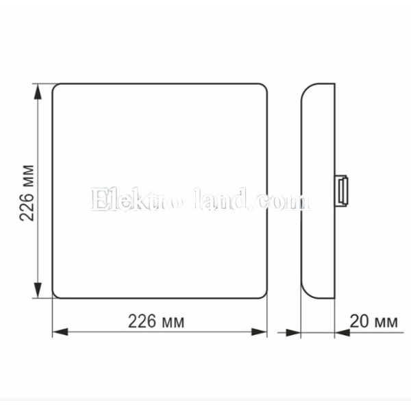 Светодиодный светильник безрамочный квадратный VIDEX 33W 4100K VL-DLFS-334