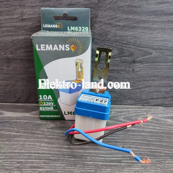 Фотоэлемент Lemanso LM6329 10A (датчик день-ночь)