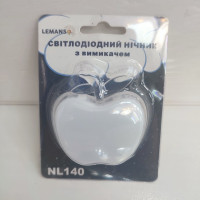 Ночник Lemanso Яблоко белая 3 LED/NL140 