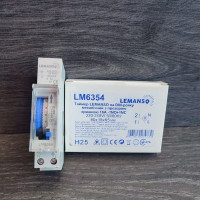 Таймер механический Lemanso LM6354 16A-1NO+1NC на дин-рейку с запасом хода