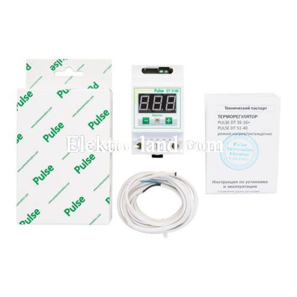 Терморегулятор DT 51-40 40A DIN-рейка цифровой Pulse