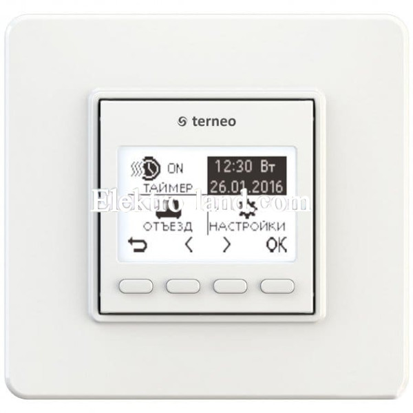 Программируемый терморегулятор для теплого пола terneo pro белый