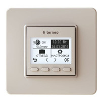 Программируемый терморегулятор для теплого пола terneo pro слоновая кость