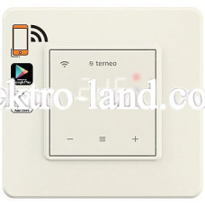 Терморегулятор для теплого пола c WI-FI управлением  с сенсорными кнопками terneo sx слоновая кость