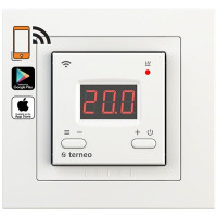 Терморегулятор для теплого пола c WI-FI управлением  с сенсорными кнопками terneo ax белый