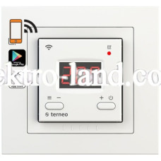 Терморегулятор для теплого пола c WI-FI управлением  с сенсорными кнопками terneo ax белый