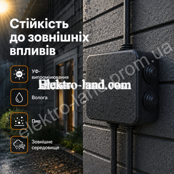 Распределительная коробка Neomax 85×85×40 мм герметичная открытого монтажа, черная (NX1144) Неомакс, IP54