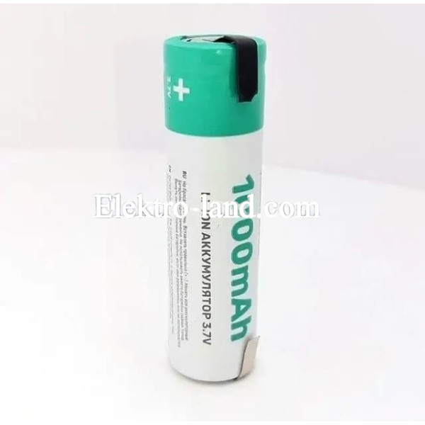 Аккумулятор Arexes 18650 3.7v 1000mah с контактами для пайки