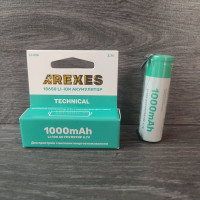 Аккумулятор Arexes 18650 3.7v 1000mah с контактами для пайки