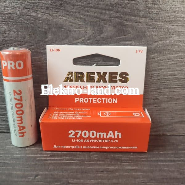 Аккумулятор Arexes 18650 3.7v 2700mah