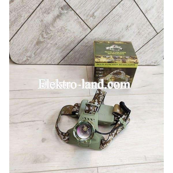 Фонарь налобный ARMY BL-003M T6 фонарик 800 Lumen Камуфляж