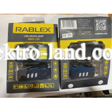 Фонарь налобный Rablex RB955, аккумулятор, жёлтый+белый+красный, T6+6*COB, Zoom, Sensor,  Type-C
