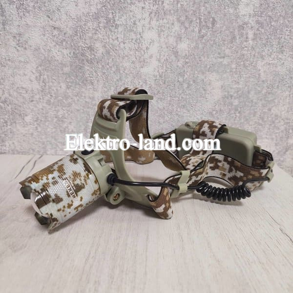 Фонарь налобный ARMY BL-003M T6 фонарик 800 Lumen Камуфляж