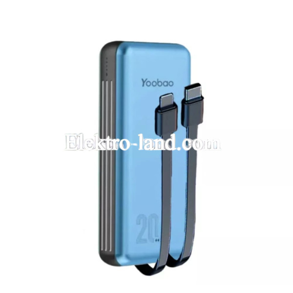 Повербанк Power Bank 20000 mAh - Yoobao LC6 22.5W+PD20W blue