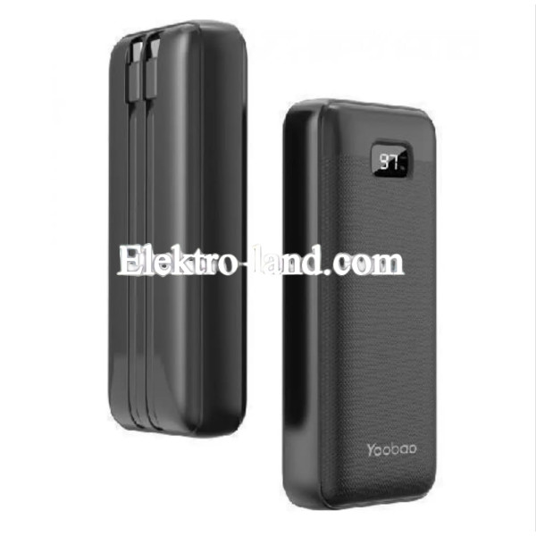 Повербанк Power Bank 20000 mAh - Yoobao LC5 22.5W+PD20W black черный
