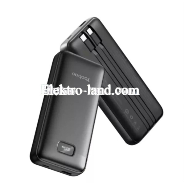Повербанк Power Bank 20000 mAh - Yoobao LC5 22.5W+PD20W black черный