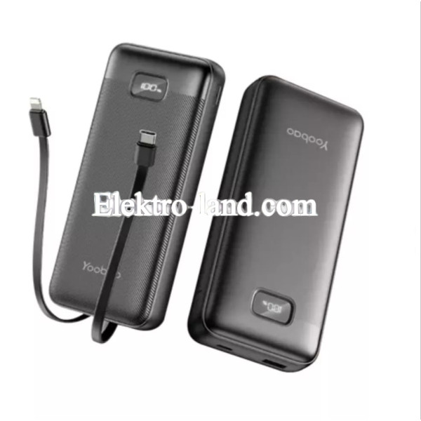 Повербанк Power Bank 20000 mAh - Yoobao LC5 22.5W+PD20W black черный