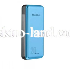 Повербанк Power Bank 20000 mAh - Yoobao LC6 22.5W+PD20W blue