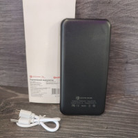 Повербанк с фонариком ElectroHouse 10000 mAh type-c Черный (EH-P-01-B)