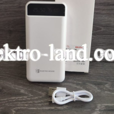 Повербанк Power Bank 20000 mAh с фонариком type-c Белый EH-P-02-W Electro House