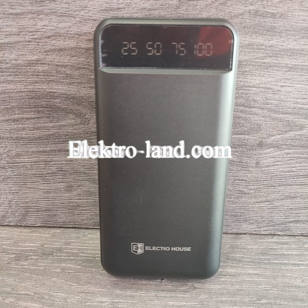 Повербанк Power Bank 20000 mAh с фонариком type-c Черный EH-P-02-B Electro House