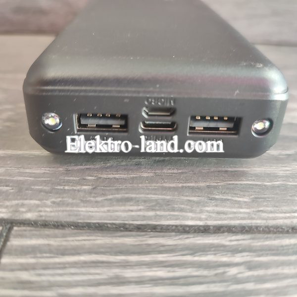 Повербанк Power Bank 20000 mAh с фонариком type-c Черный EH-P-02-B Electro House