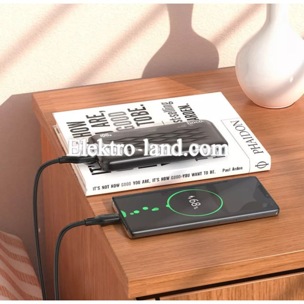 Повербанк Power Bank 10000 mAh — Hoco J90 22.5W+PD20W черный