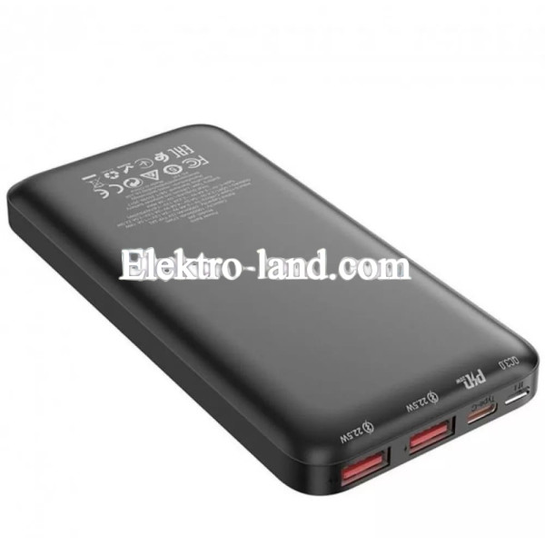 Повербанк Power Bank 10000 mAh — Hoco J90 22.5W+PD20W черный