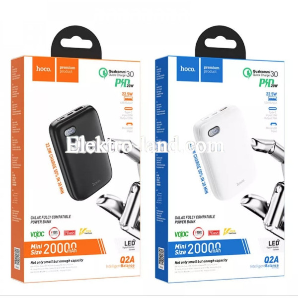 Повербанк Power Bank 20000 mAh - Hoco Q2A белый