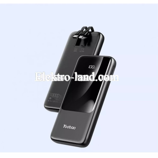 Повербанк Power Bank 10000 mAh - Yoobao-LC7 black черный