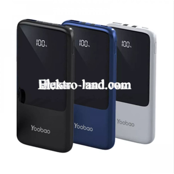 Повербанк Power Bank 10000 mAh - Yoobao-LC7 black черный