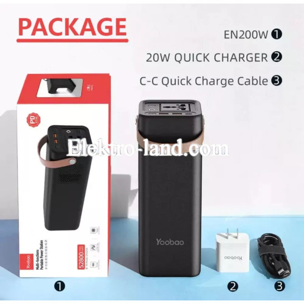 Зарядная станция Power Station Yoobao EN200W 52800mAh