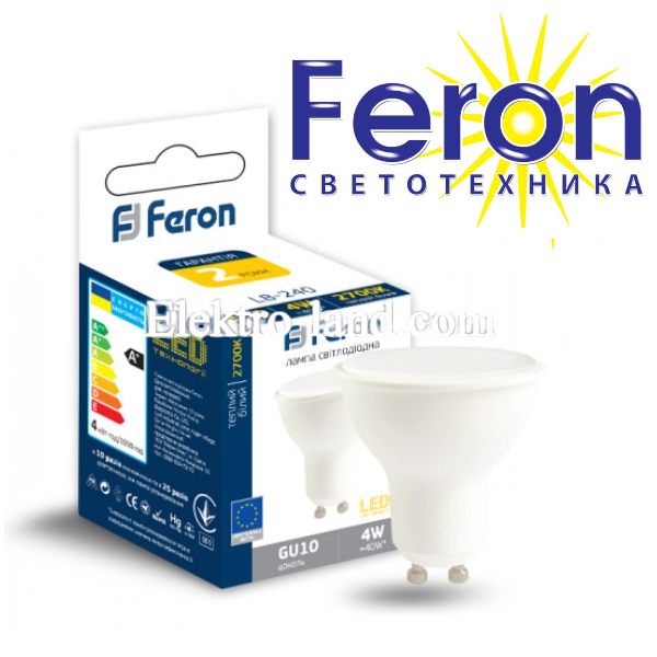 Светодиодная лампа Feron GU10 4W 320lm 4000k 