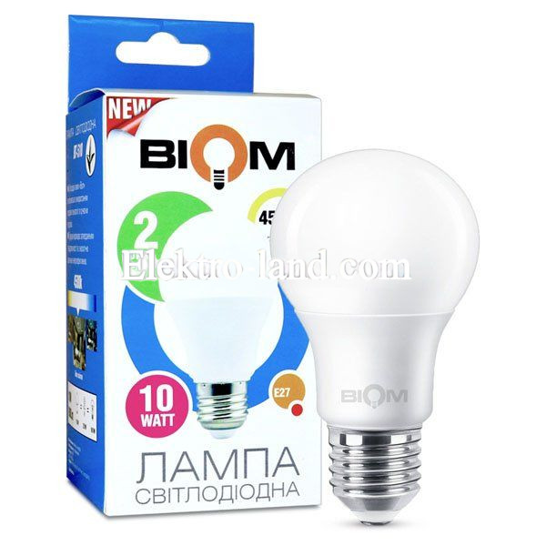 Светодиодная лампа Biom BT-509  теплый свет A60 10W E27 3000К 